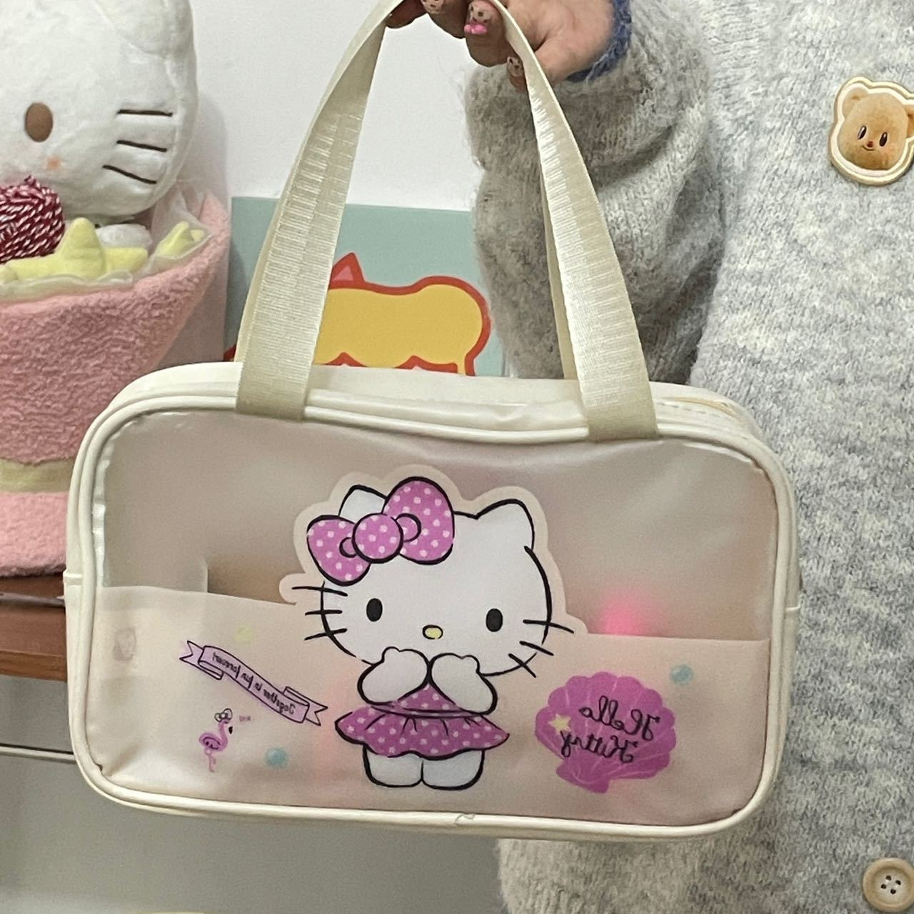 Helloy Kitty Portable Cosmetic Organizer Bag