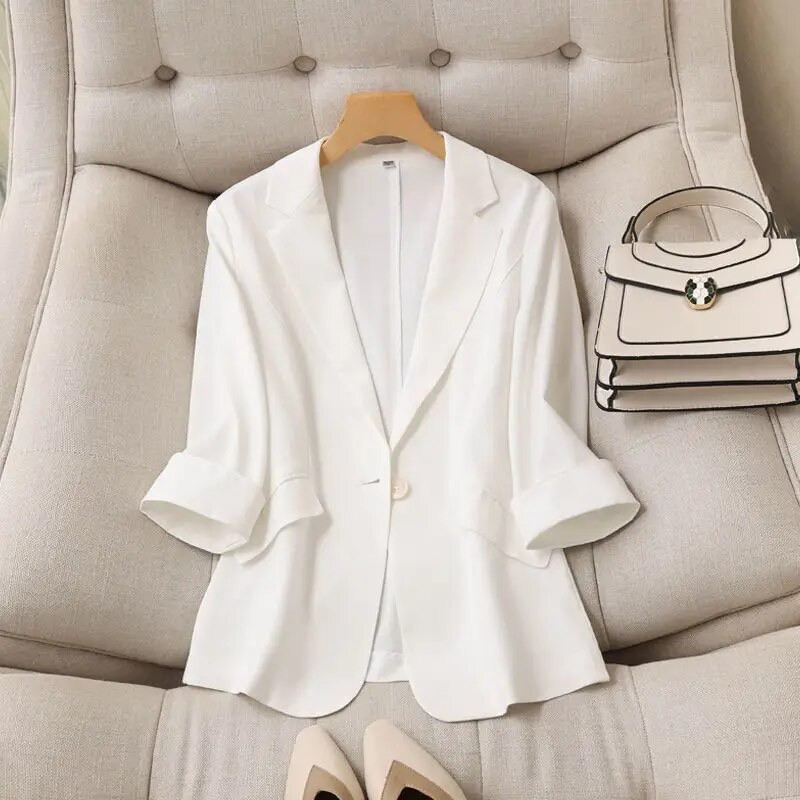 Korean Design Slim Fit Formal Solid Blazer