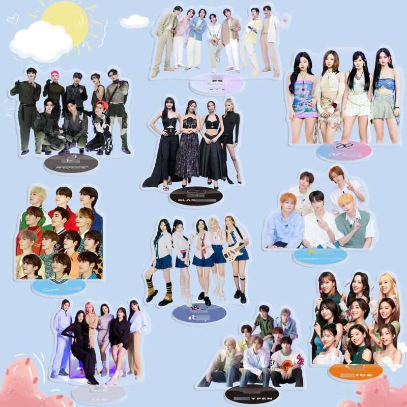 K-POP Group Acrylic Desktop Decor Standee