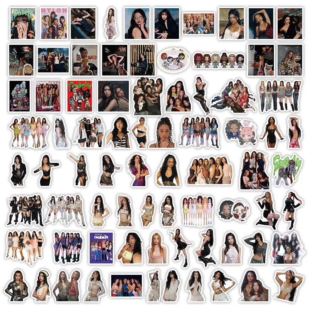 78Pcs/Set Katseye Korean Girl Group Stickers.