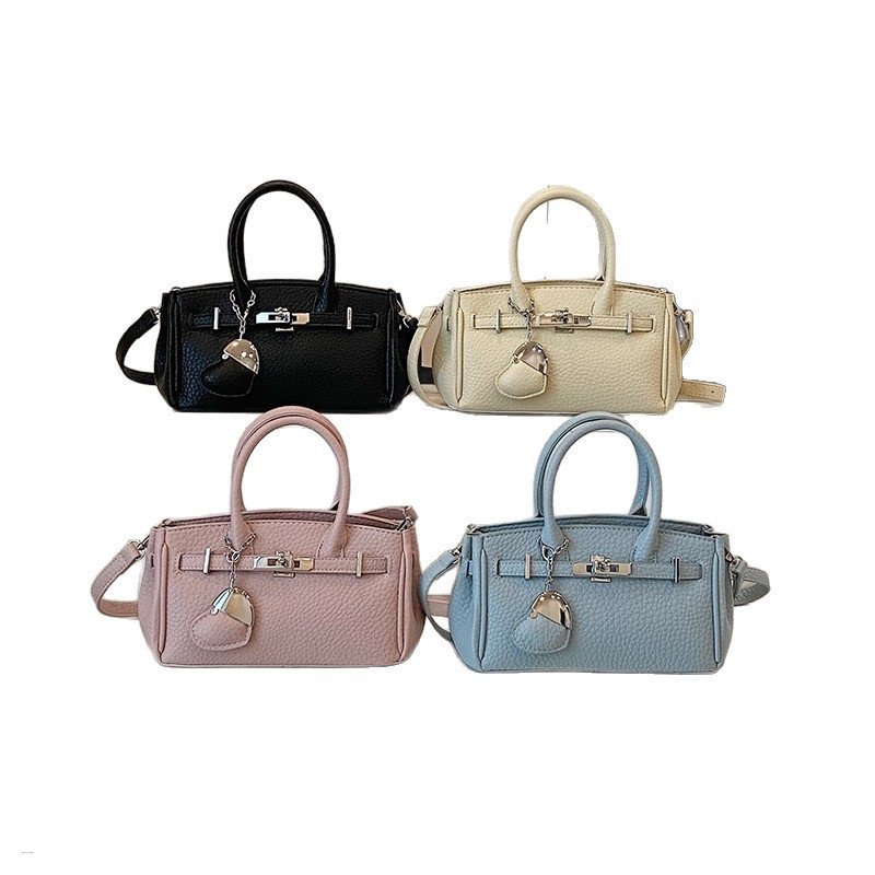 Elegant Luxury Grained Leather Versatile Hand Bags