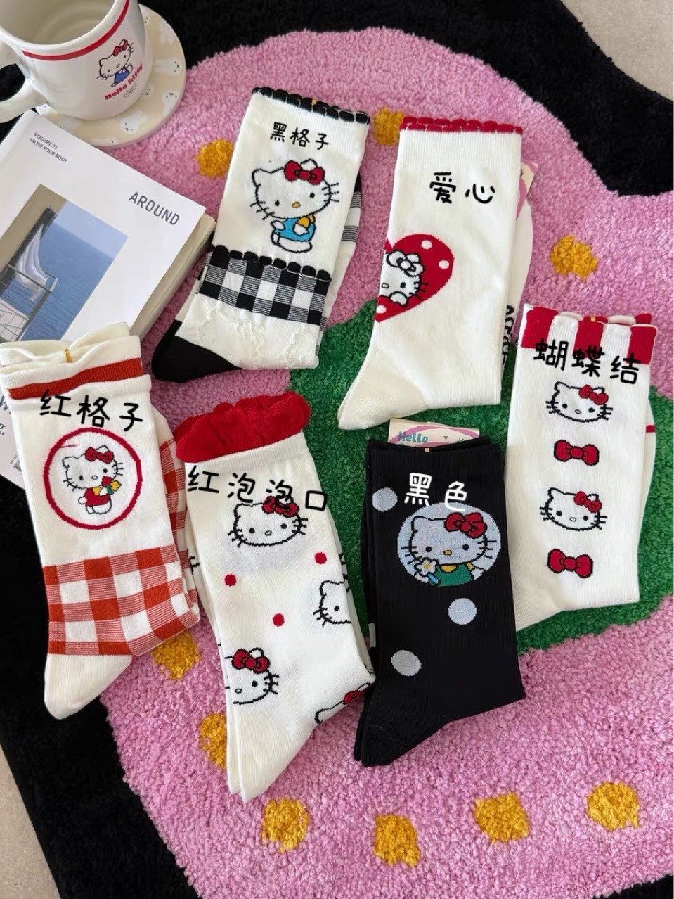 Kawaii Hello Kitty Mid-Calf Cotton Socks [Random Selection]