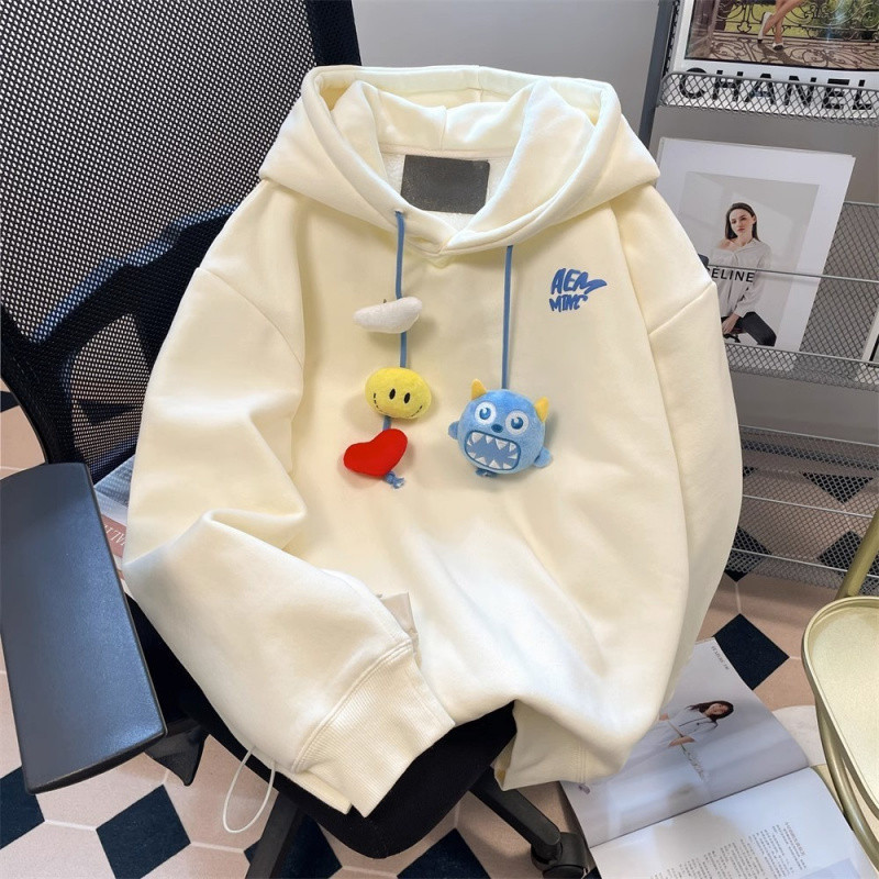 Oversized Korean Plush Hoodie