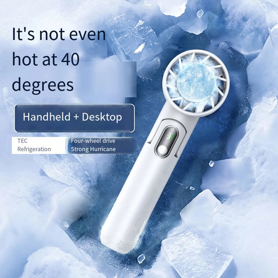 Rechargeable Refrigeration Digital Display Haandheld Fan