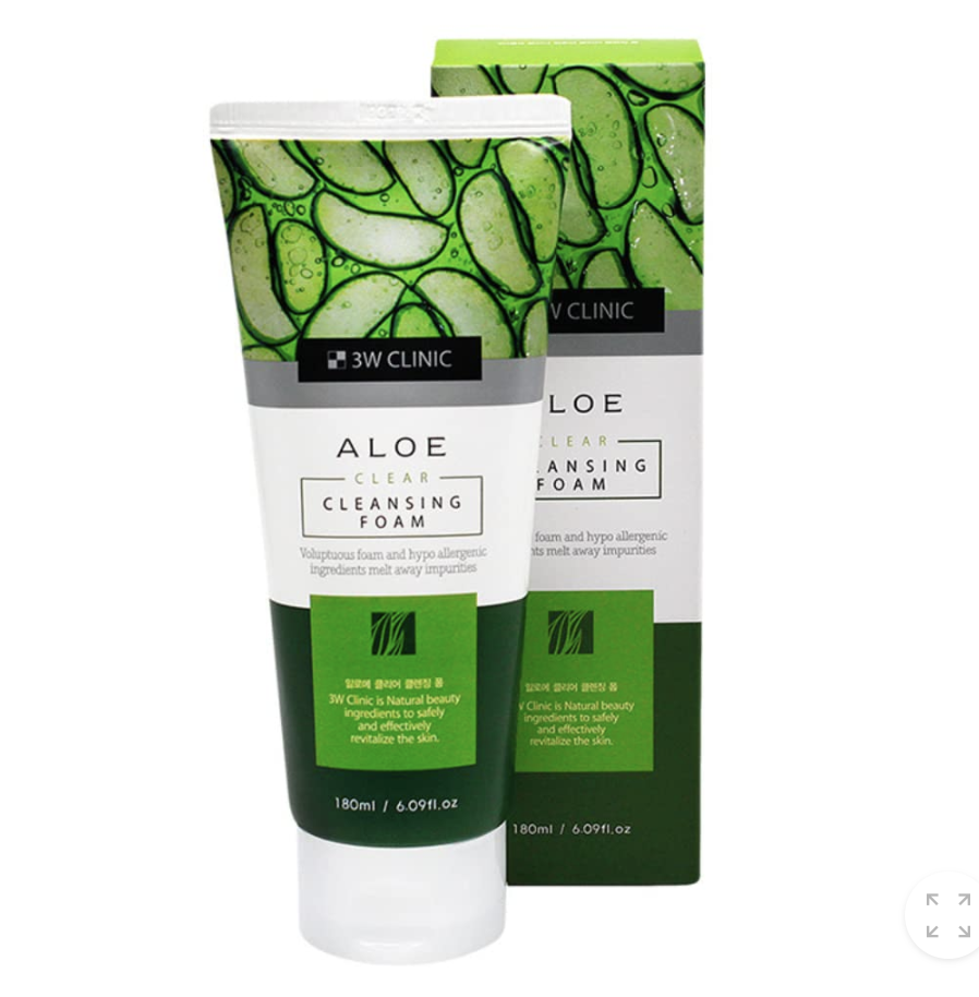 3W Clinic Aloe Clear Cleansing Foam 180ml