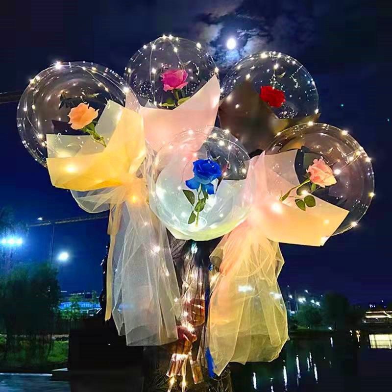 Reusable Led Bobo Balloon Flower Bouquet (Self Making)