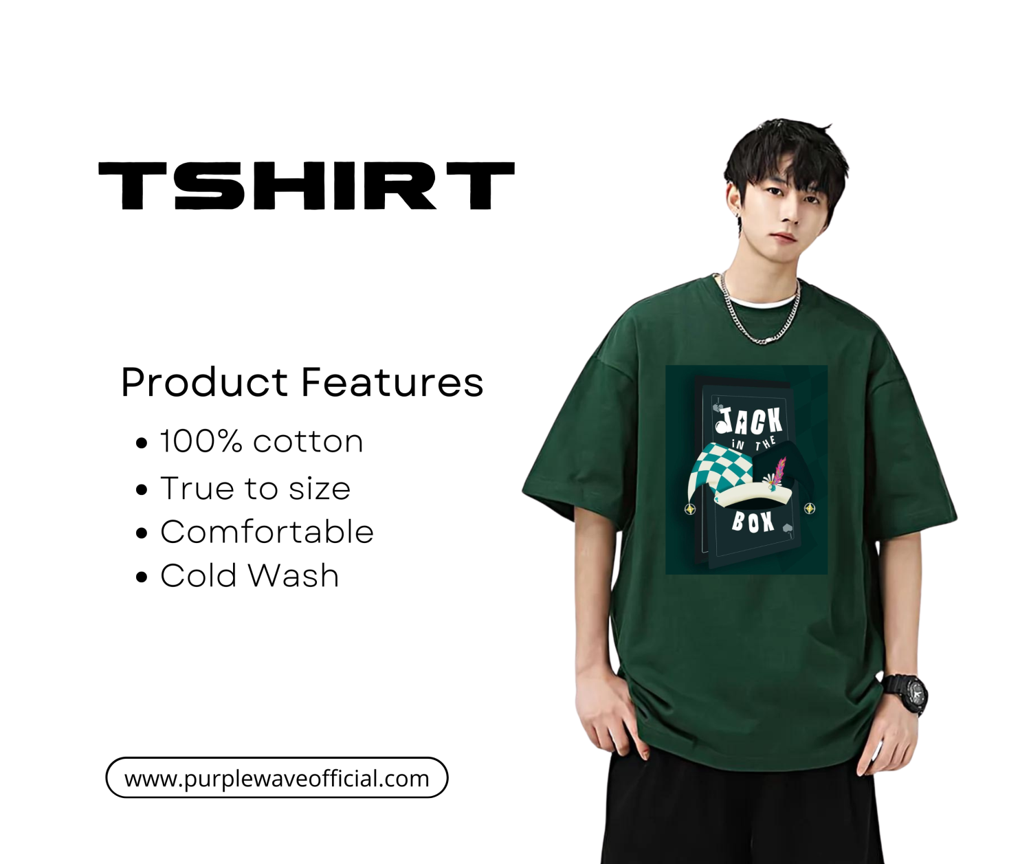 J-HOPE JACK IN THE BOX DTF Printed Drop Shoulder Casual T-shirt