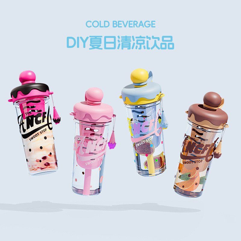 Cute Ice Cream Cone Water Bottle 880ml