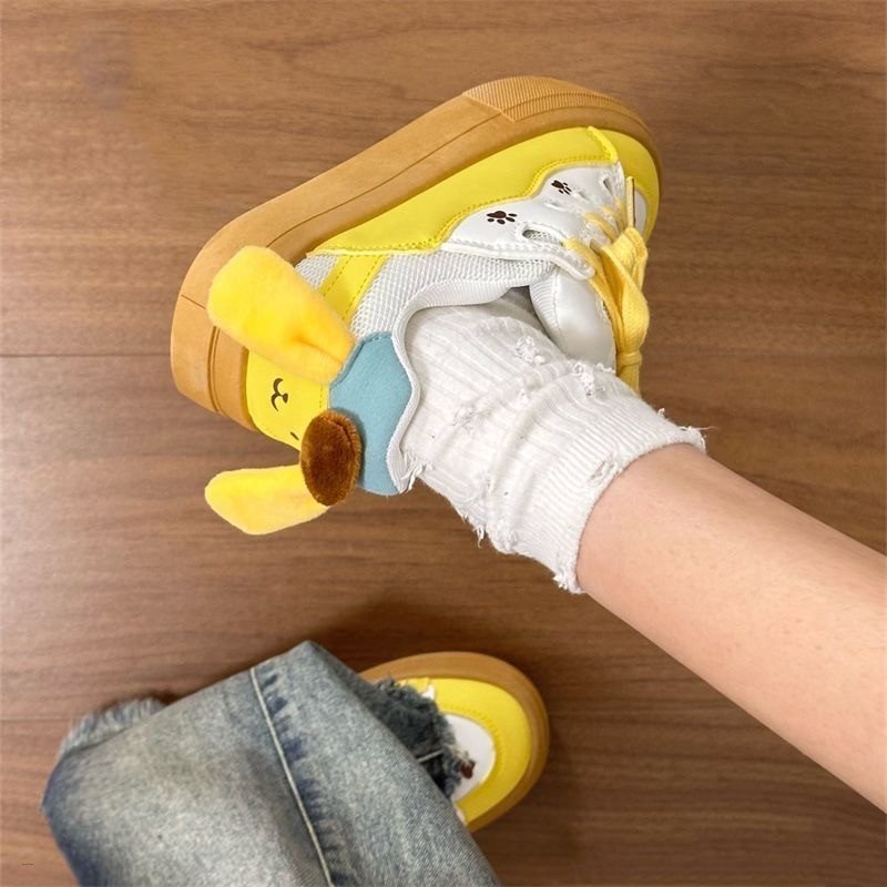 Kawaii Pompompurin Breathable Thick-Soled Shoes