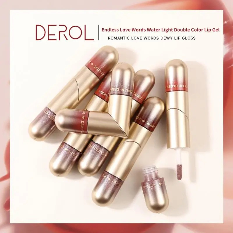DEROL 2in1 Double-Headed Velvet Lipstick & Lip Gloss