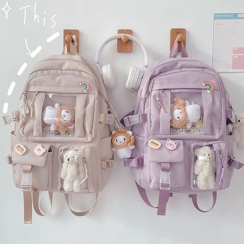 Korean Style Large-Capacity Multi-Pocket Nylon Backpack