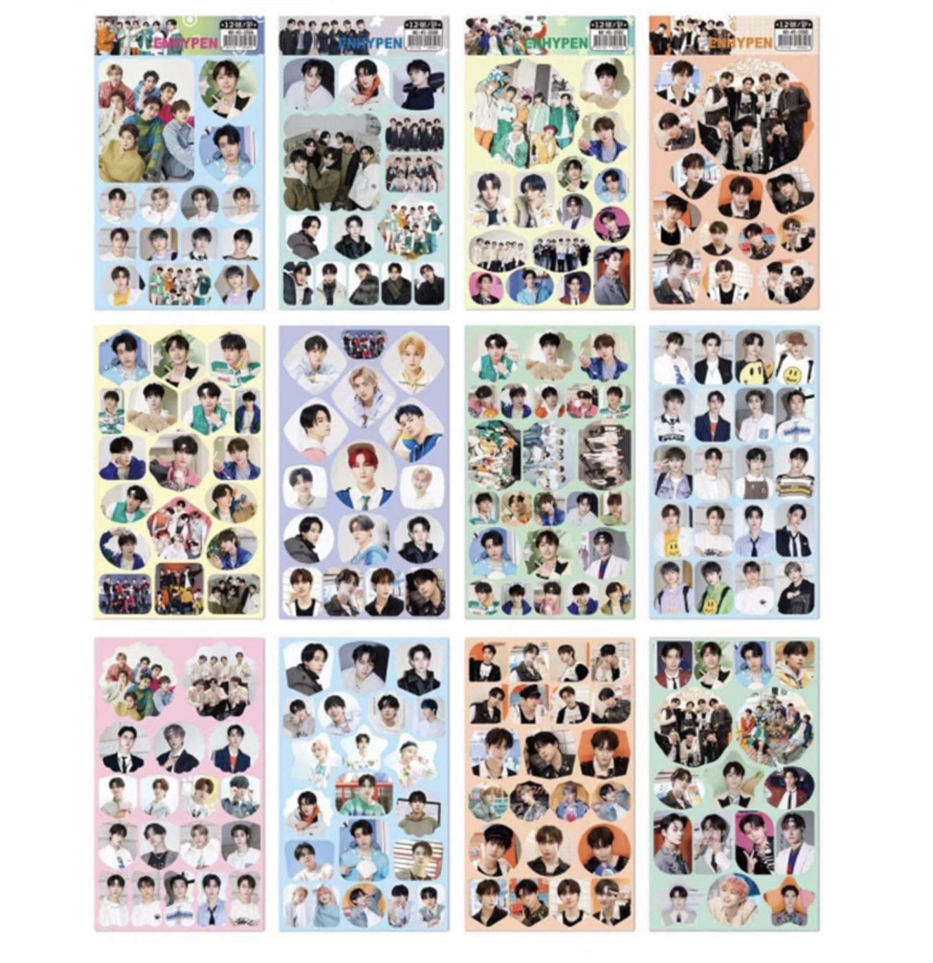 12Pages/Pack K-POP Die Cut Stickers