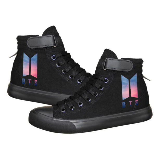 K-POP BTS High-Top Canvas Shoes