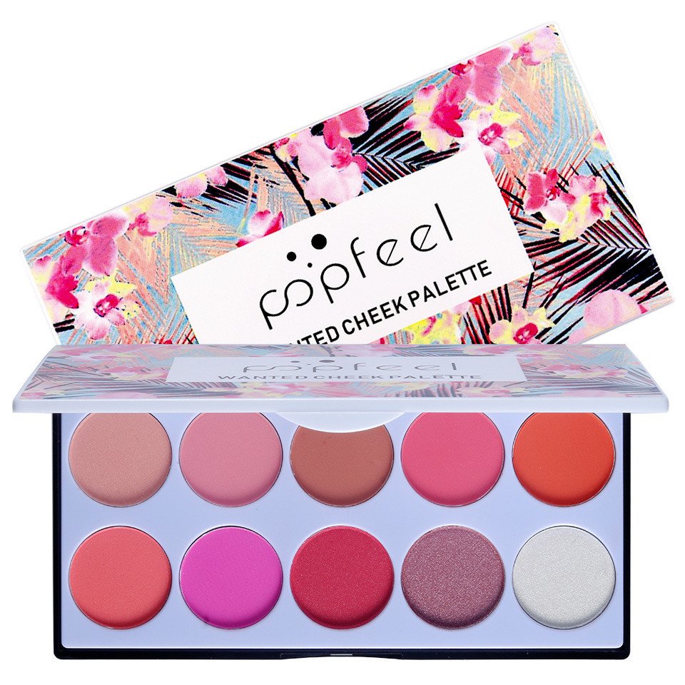 Popfeel 10 colors Beauty Facial Blush Palette