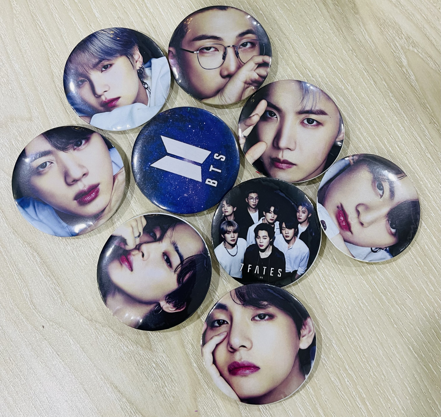 9Pcs/Set K-POP BTS 7 Fates Concept Badge/Brooch