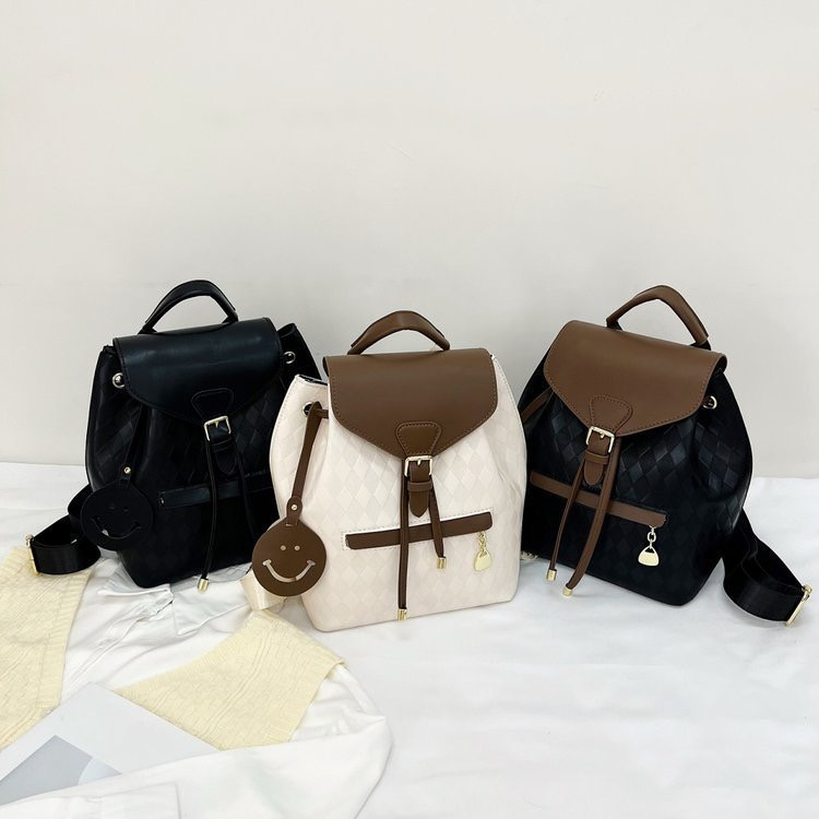 Trendy Fashion Light Plaid Travel Backpack