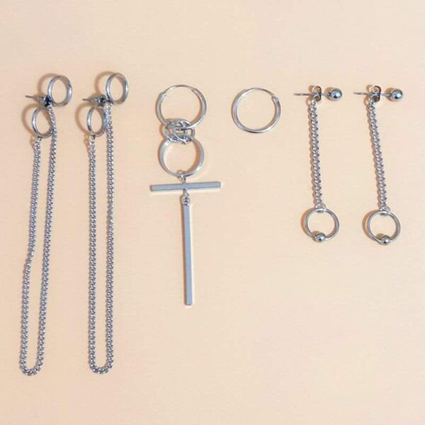 3 Pair Set/ Fashionable K-POP Earrings
