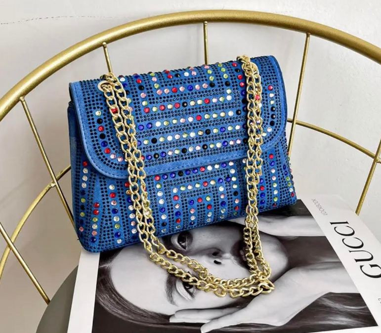 Colorful Rivet Gorgeous Party Shoulder Bag