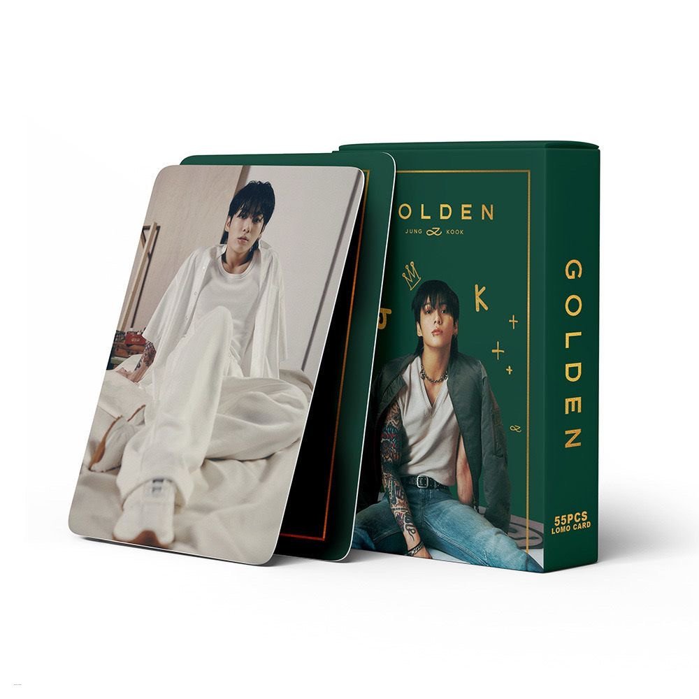 55Pcs/Box BTS Jungkook Golden Peripheral Lomocard
