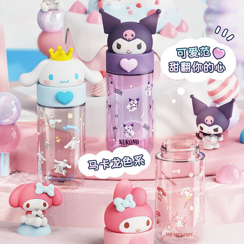 Kawaii Sanrio Doll Transparent Water Bottle 500ml