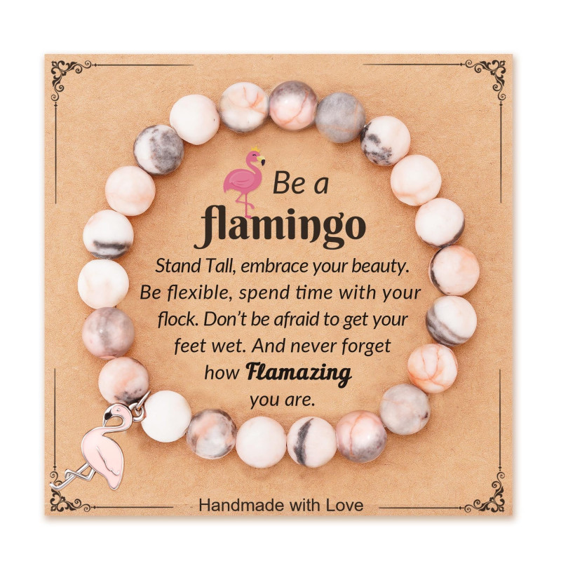 Flamingo Charm Beads Bracelet