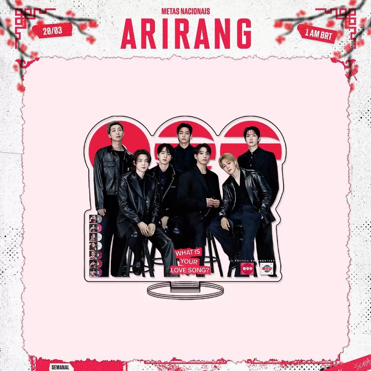 BTS Arirang Acrylic Group Standee 12cm