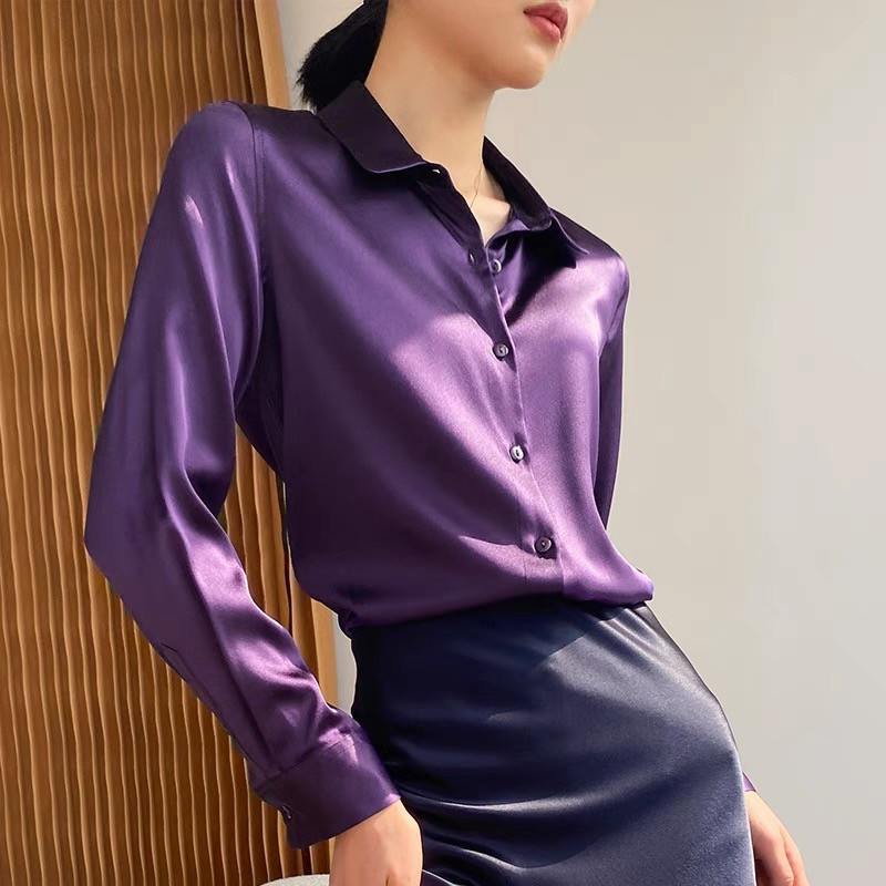Elegant Silk Fabric Formal Solid Shirt