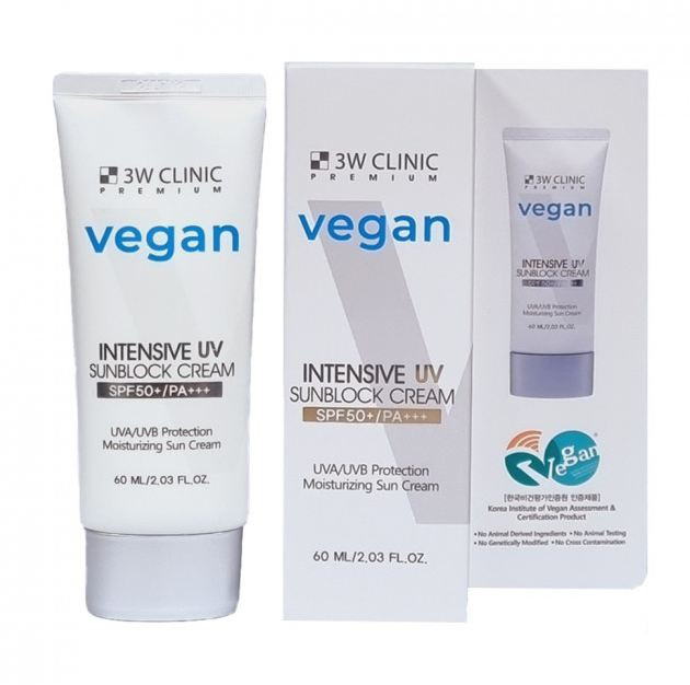 [3W Clinic] 3WClinic ⓑ Premium Vegan Intensive UV Sunblock Cream 60ml