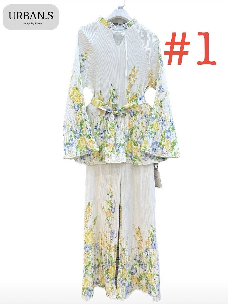 2Piece/Set URBAN'S Floral Midi Dress