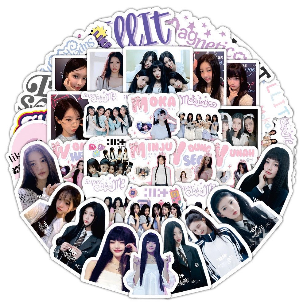 60Pcs/Set Illit Korean Girl Group Stickers.