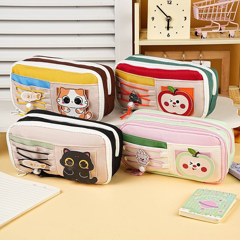 Cute Drawstring Multi-Functional Large-Capacity Pencil Bag