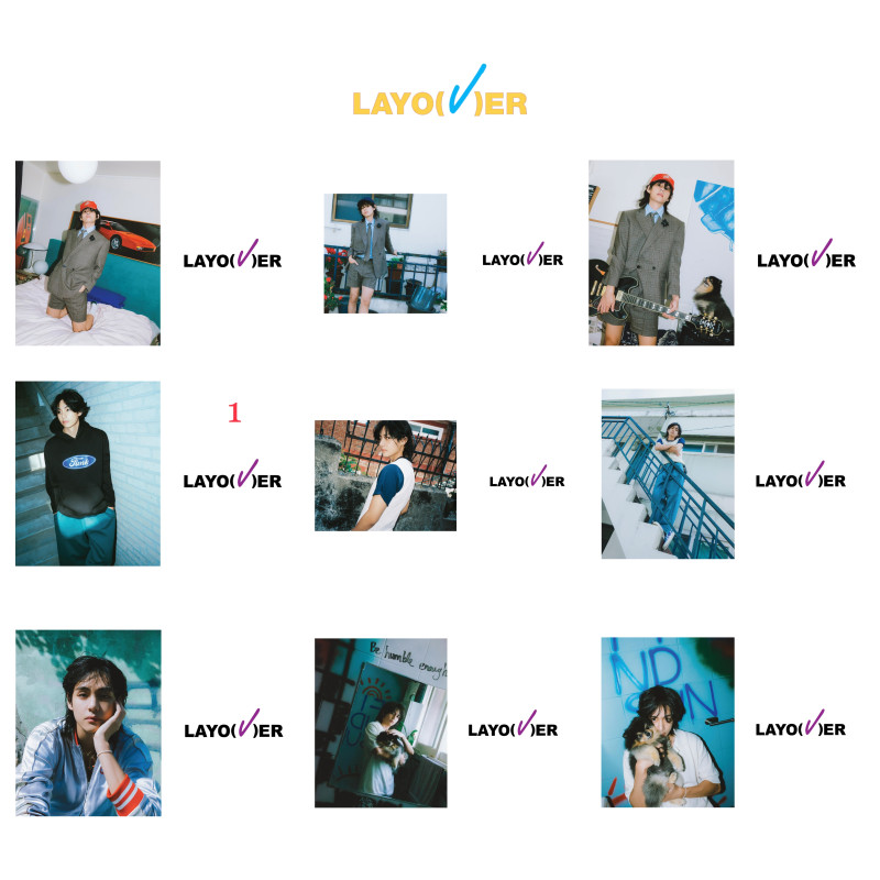 9Pcs/Set BTS-V Layover Photo Concept Mini Poster