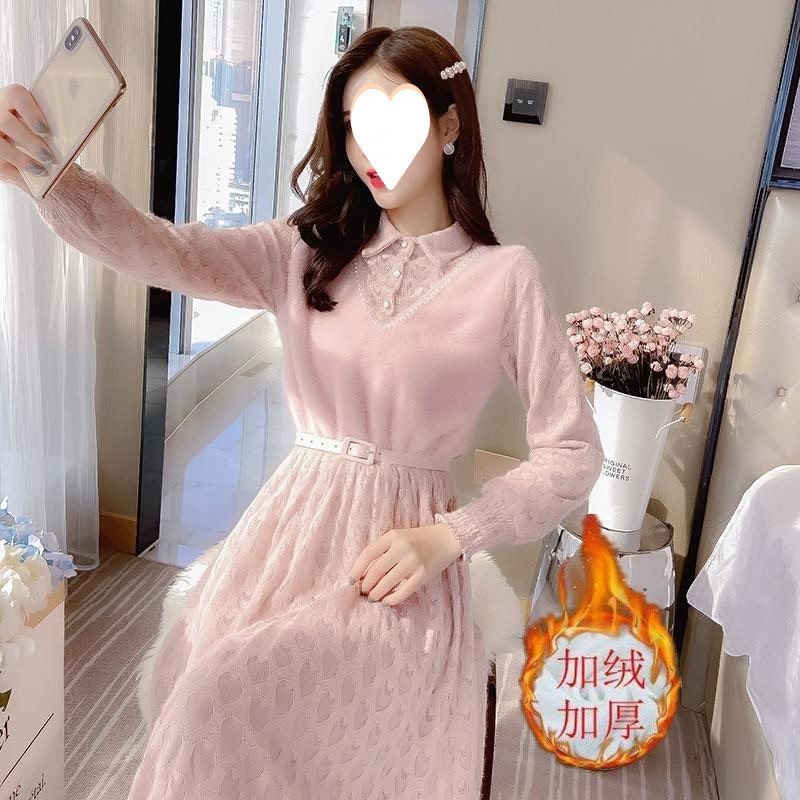 Korean Elegant Flares Loose Versatile Long Dress