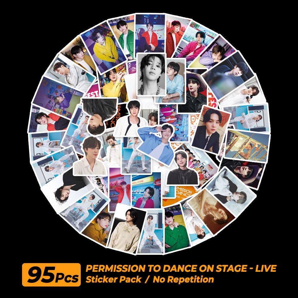 95Pcs/Pack BTS Permission To Dance Decorative Stickers