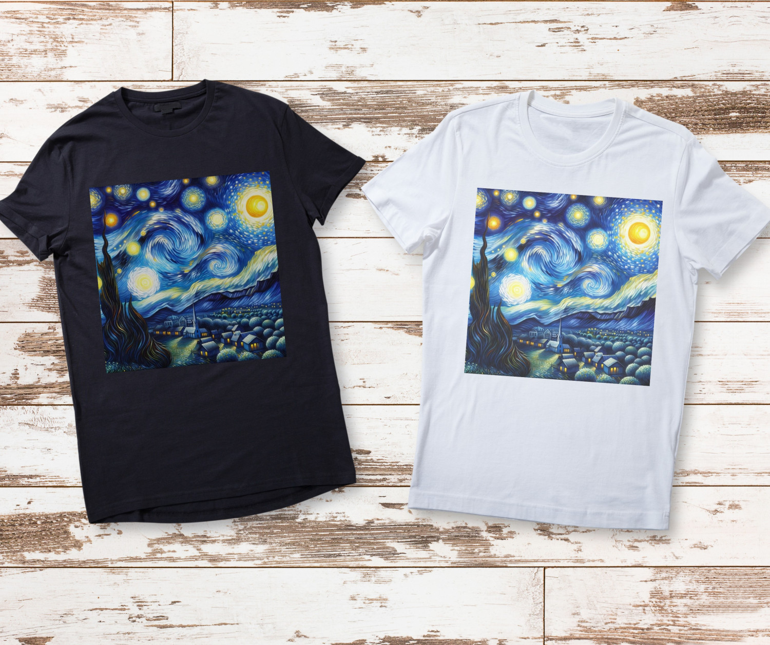 VAN GOGH STARRY NIGHT CASUAL T-SHIRT