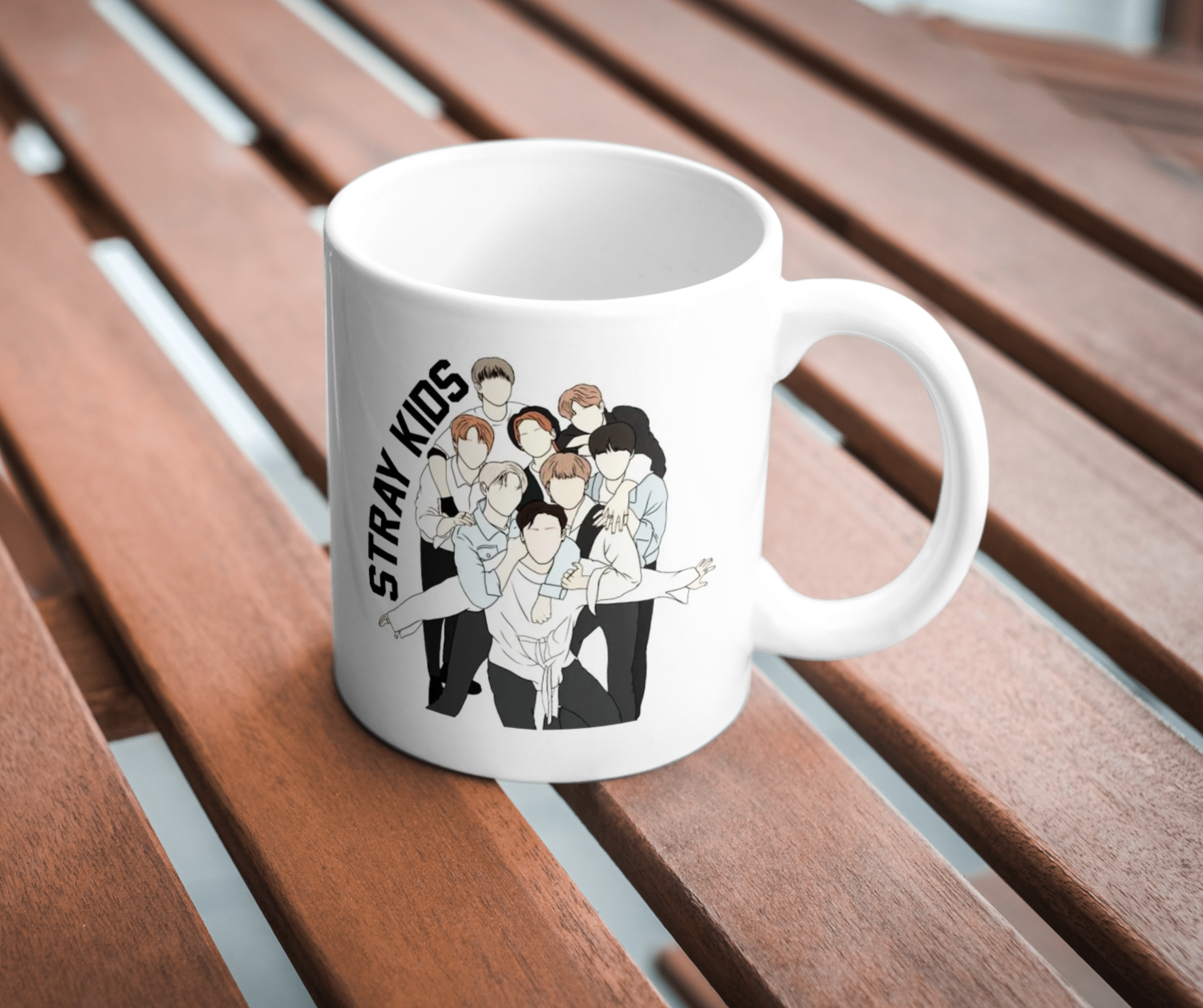 K-POP STRAYKIDS ILLUSTRATED CERAMIC MUG