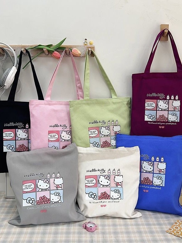 Hello Kitty Casual Canvas Tote Bag