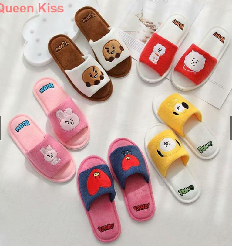 [Hot Sale] BT21 Warm Wool Slippers (One Size)