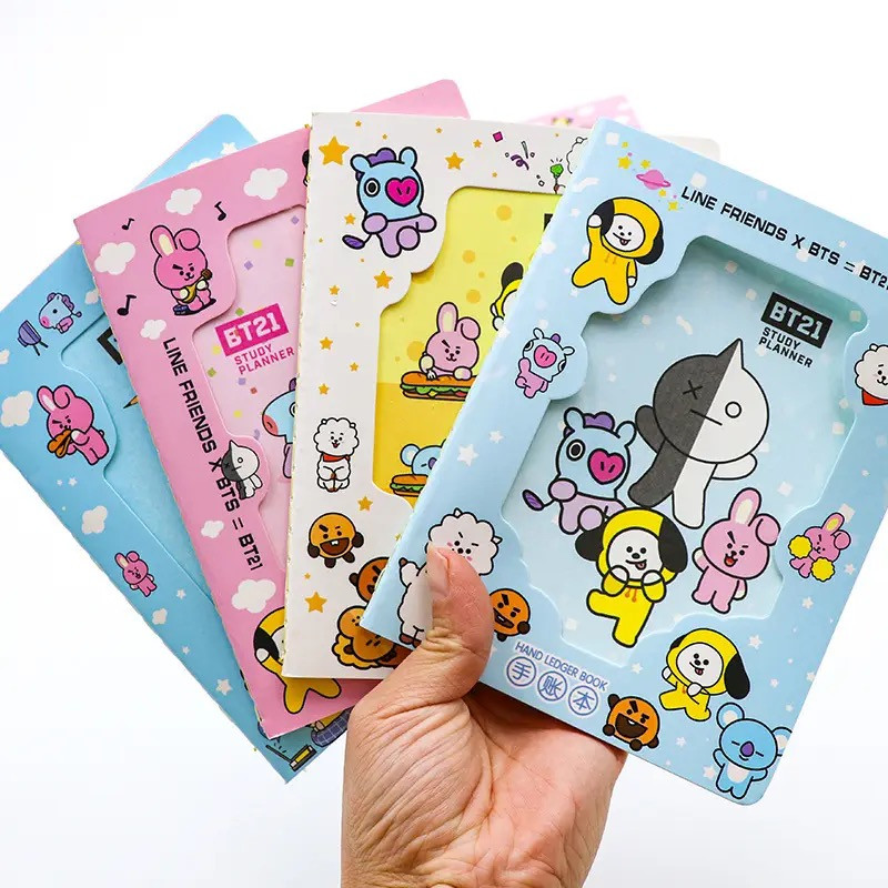 50 Pages BT21 Portable Mini Notebook (Random Design & Color Selection)