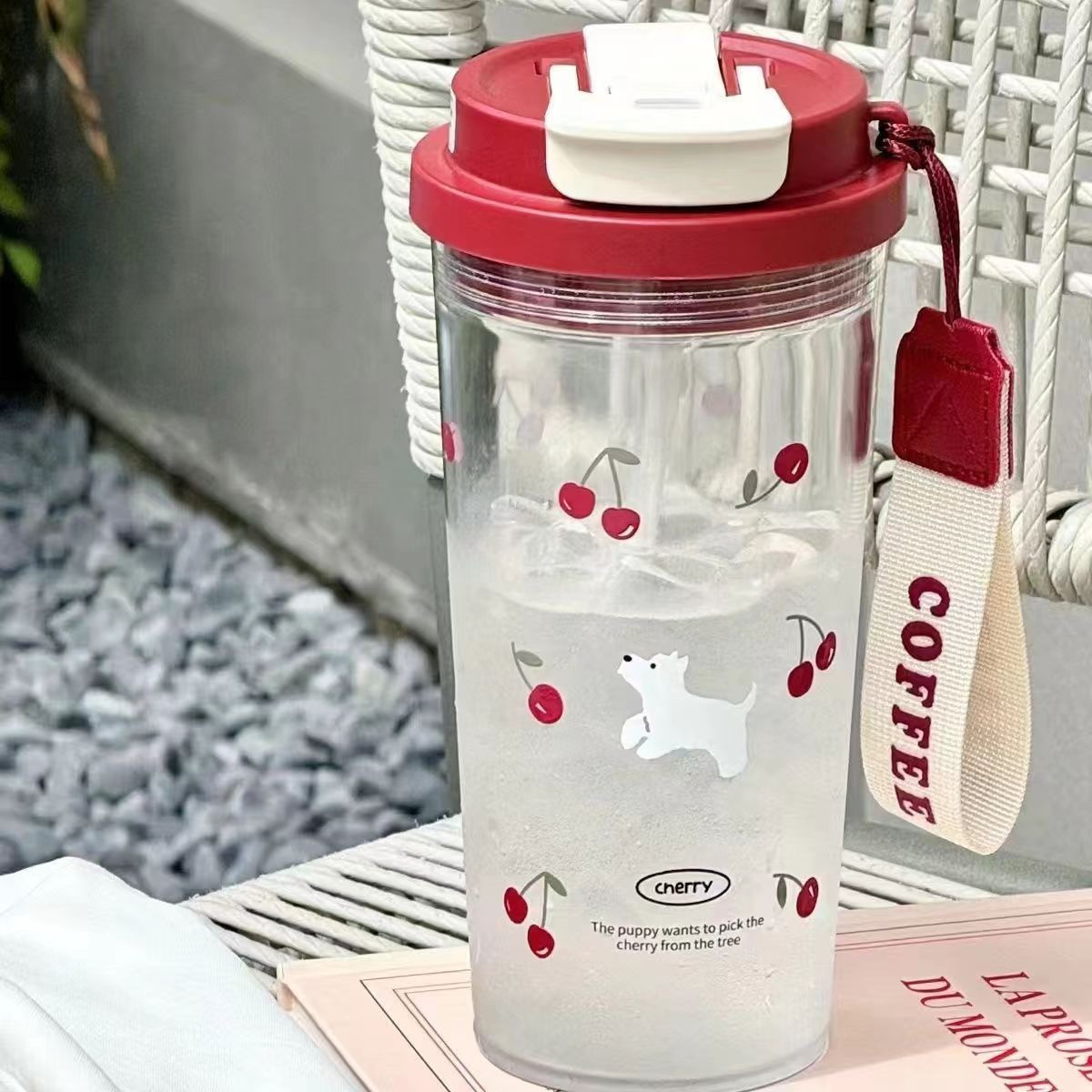 Kawaii Cherry Water Bottle 580ml
