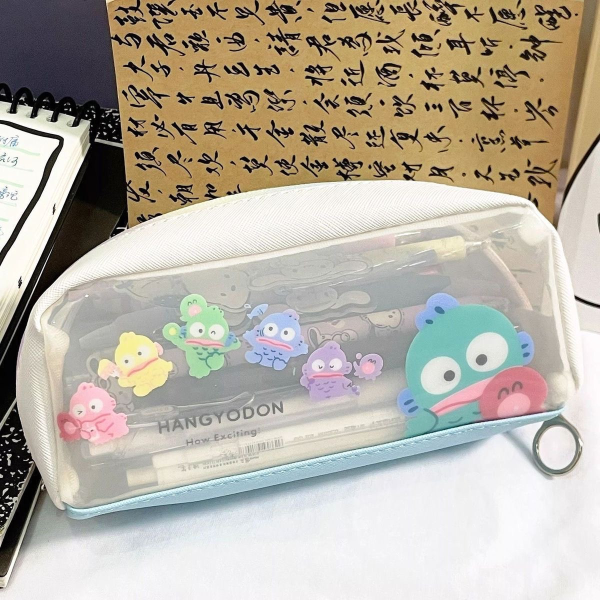 Sanrio Hangyodon Transparent Pencil Case