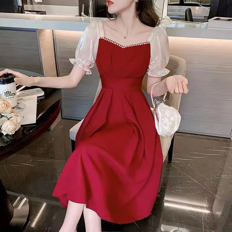Puff Sleeve Pullover Party dress