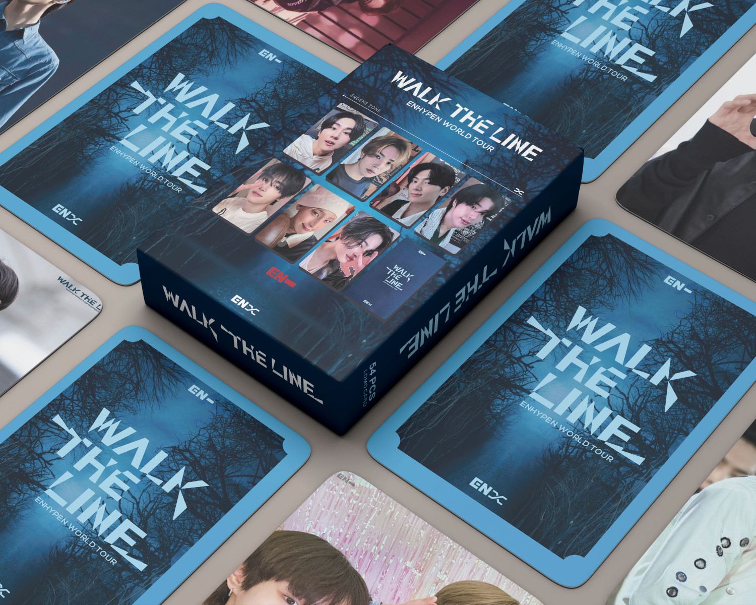 54Pcs/Box ENHYPEN WORLD TOUR: WALK THE LINE Lomocard/Photocard