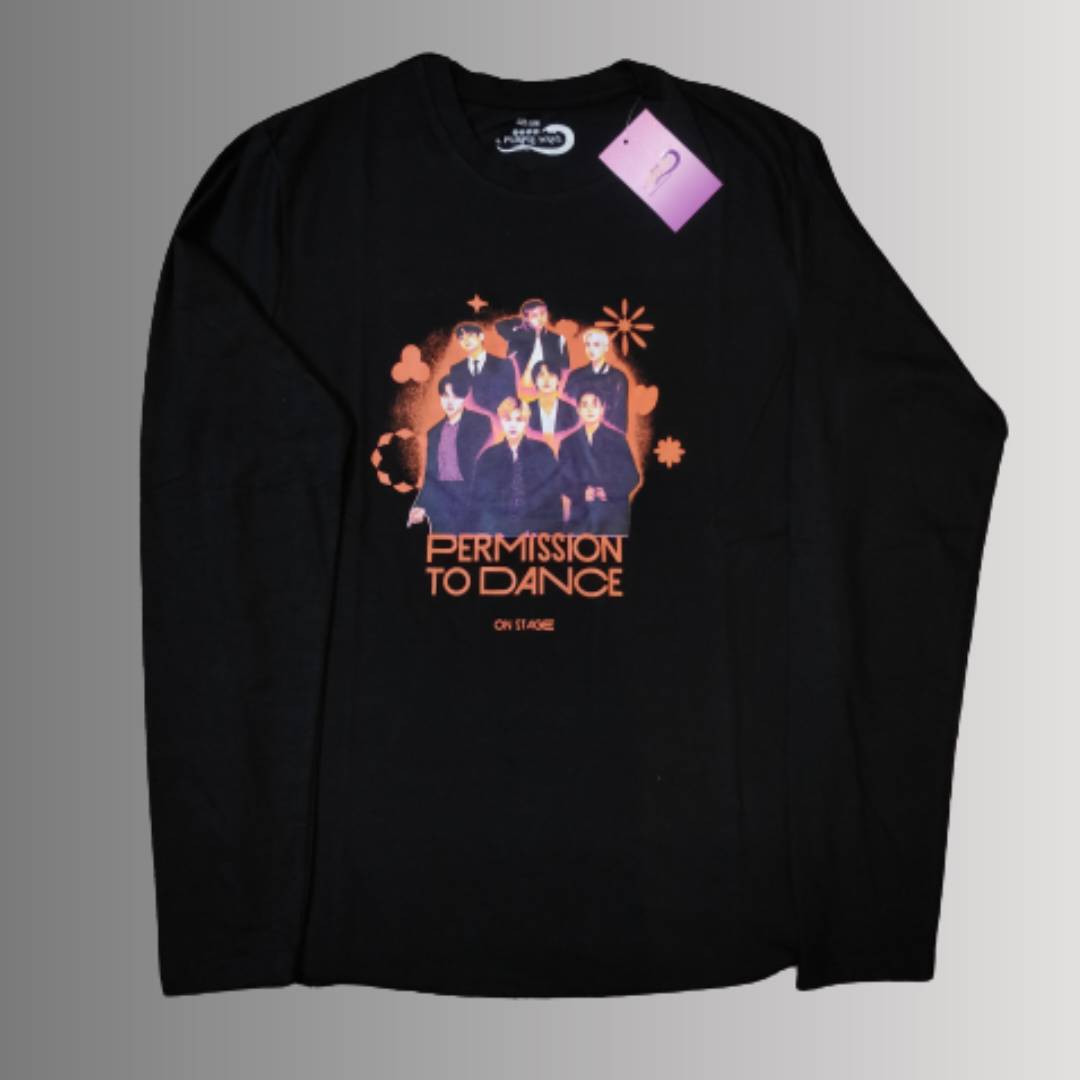 [Winter Hot Collection] K-POP BTS Permission To Dance Concept Full Sleeve T-shirt