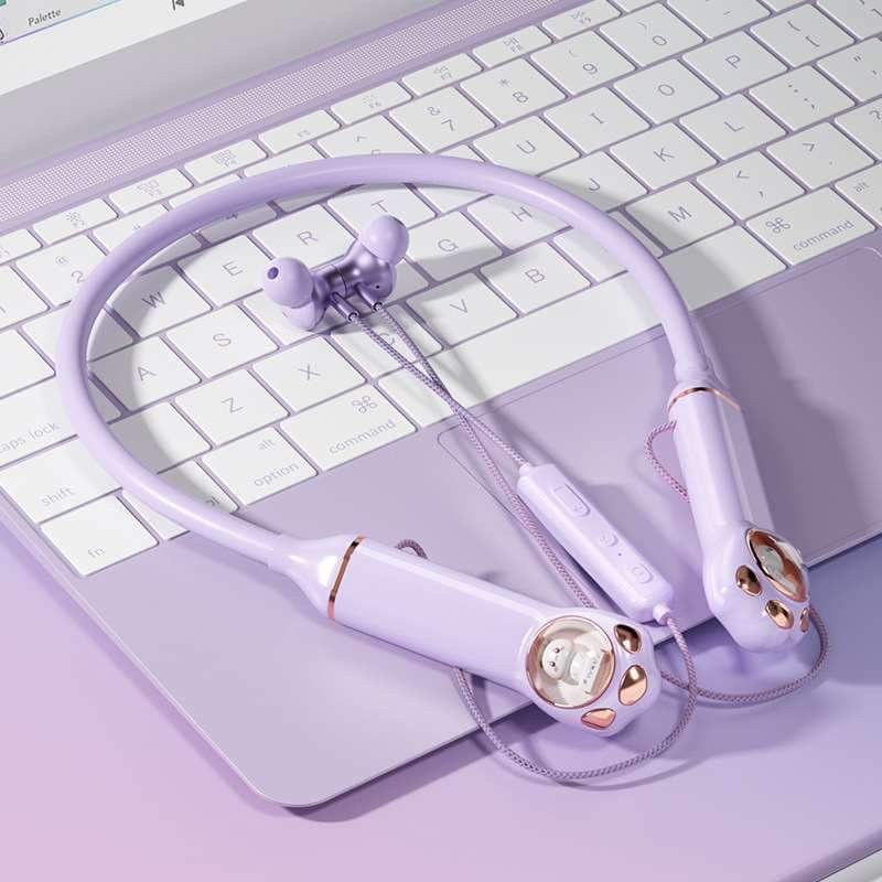 Cute Cat Magnetic RGB Bluetooth Neckband