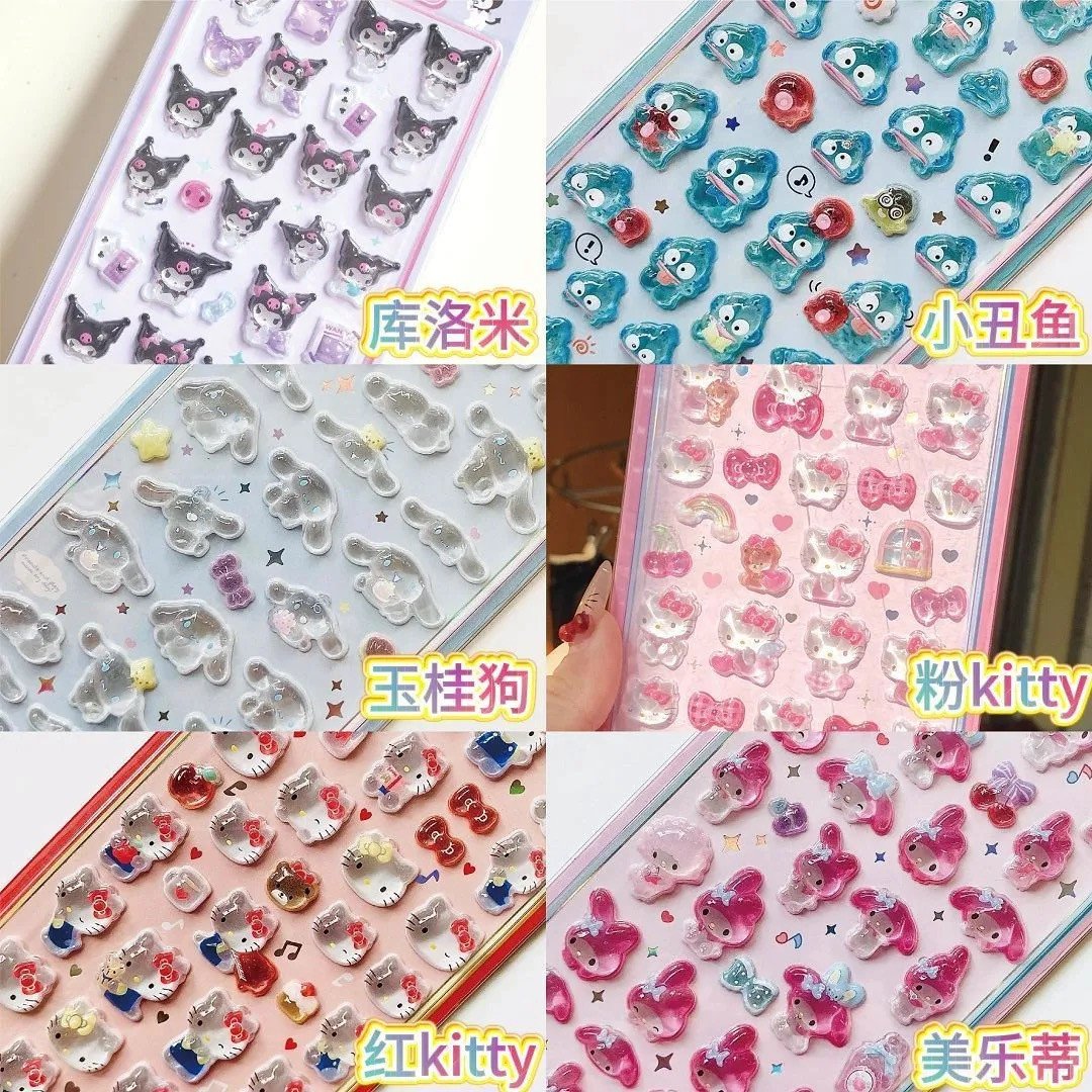 Kawaii Sanrio 3D Acrylic Stickers
