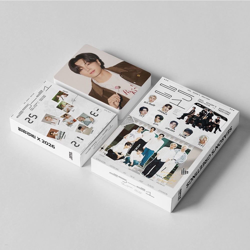 55Pcs/Box ENHYPEN Season Greetings 2026 Peripheral LomoCard