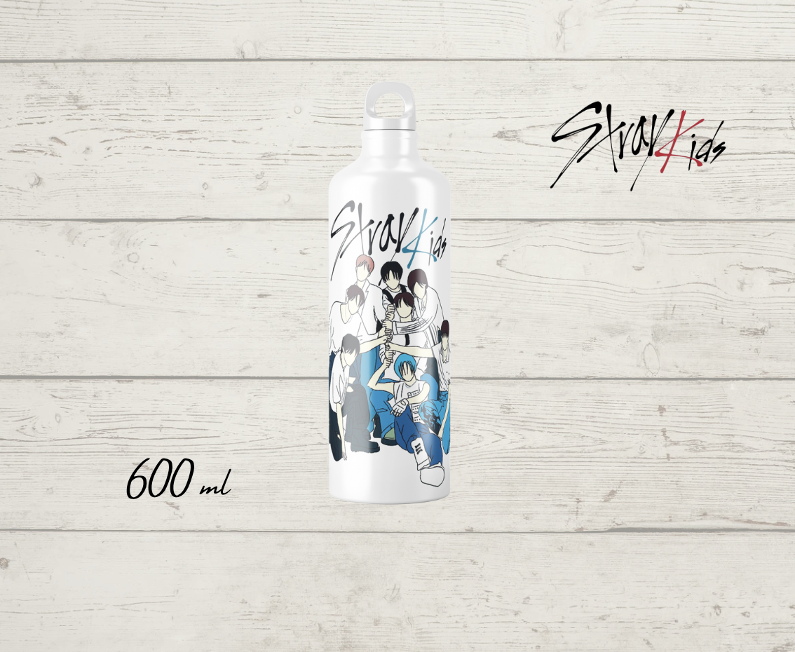 STRAYKIDS Line Art Stainless Steel Water Bottle 600ML