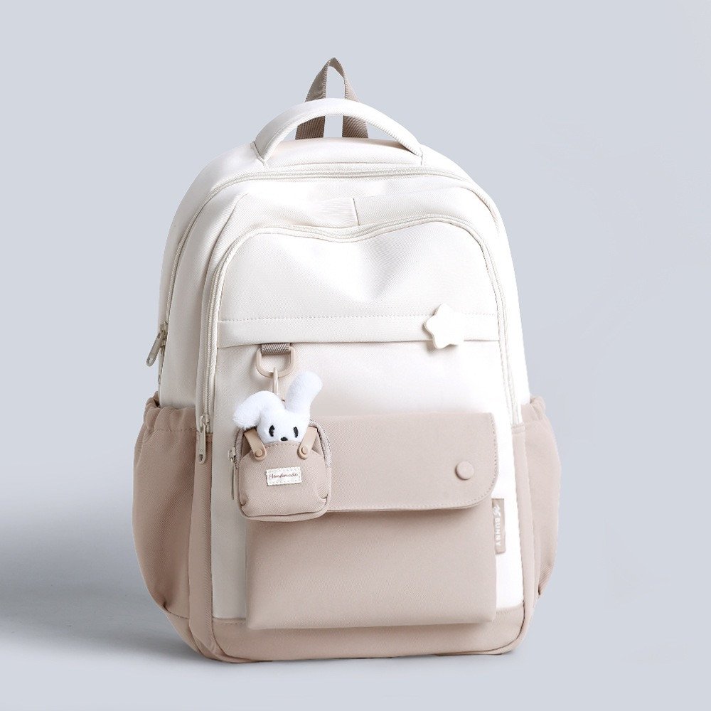 Cute Rabbit Charm Large Capacity Casual Backpack
