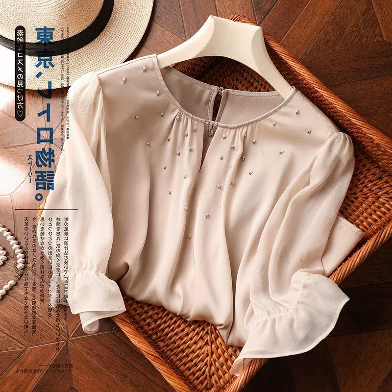 Summer Silk Short Sleeved Casual Top